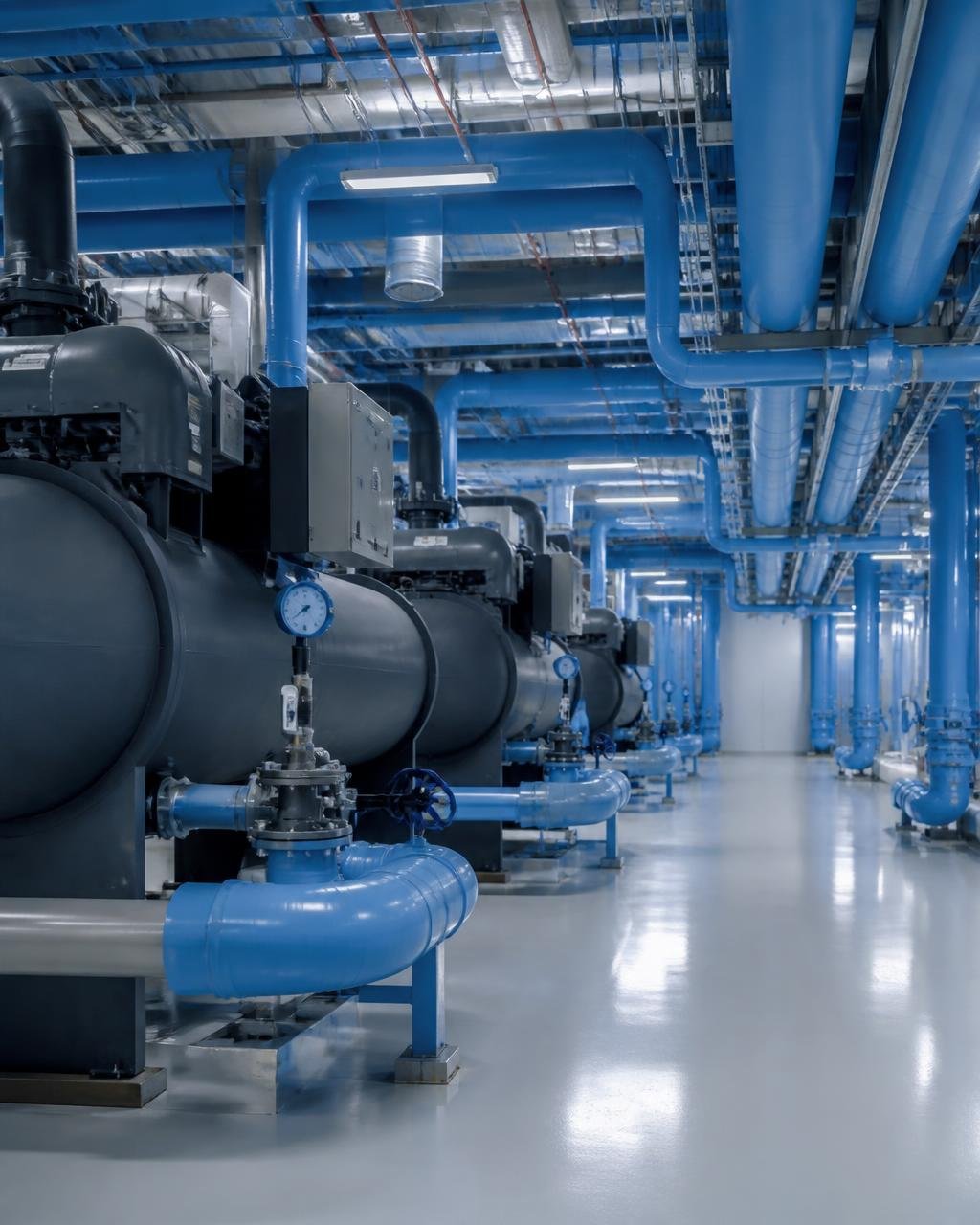 Chilled water plant room delivered by Tech Craft