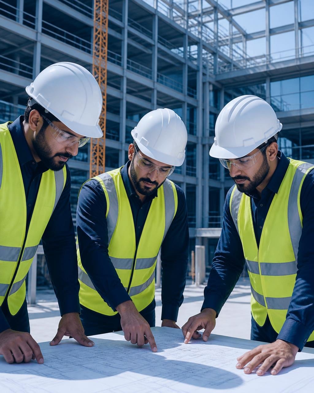 Tech Craft engineers reviewing site plans